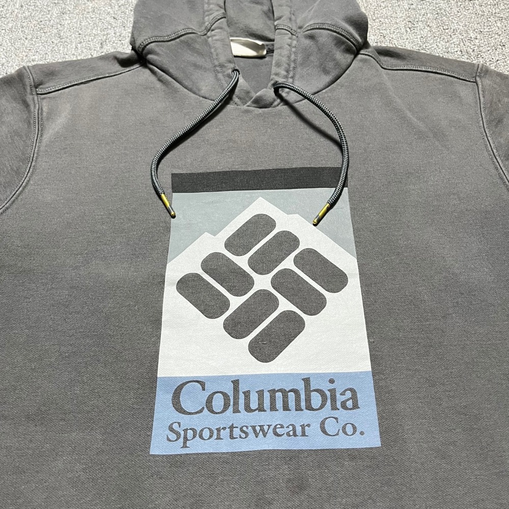 Columbia Sportswear Hoodie Size L Gray Graphic‎ Logo Pullover XM0399 Mens - Picture 9 of 10
